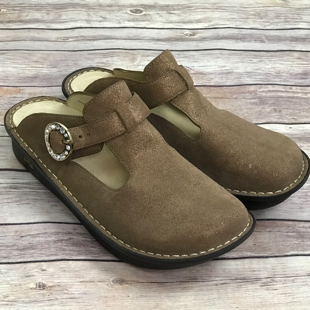 Alegria PG Lite Bronze Shimmer Mule Clogs 41